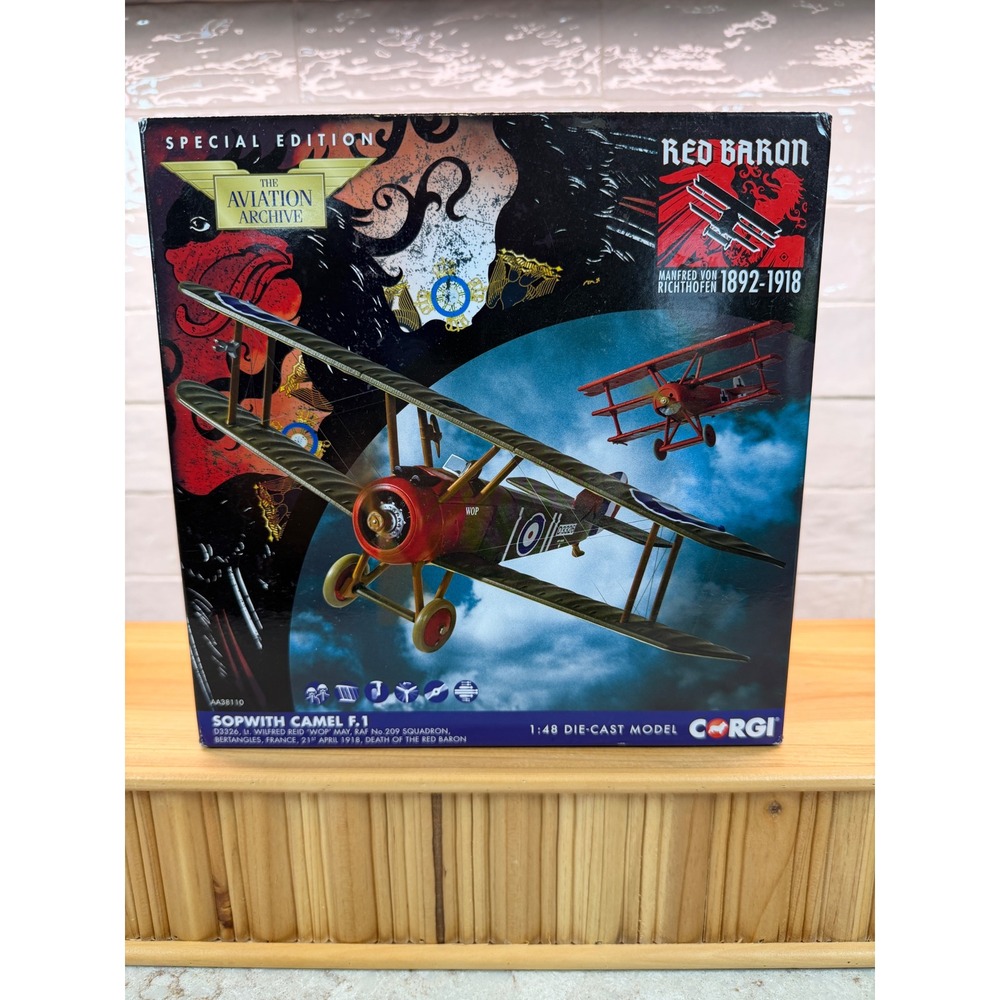 Corgi Aviation Archive Sopwith Camel F.1 1:48 Die-Cast Model AA38110 Red Baron